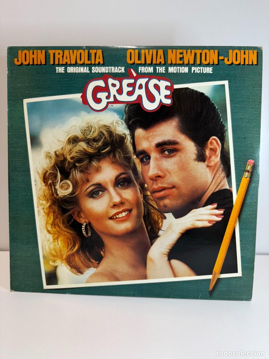 Discos de vinilo: GREASE (LP) JOHN TRAVOLTA & OLIVIA NEWTON-JOHN - A&Ntilde;O 1978 &ndash; DOBLE DISCO