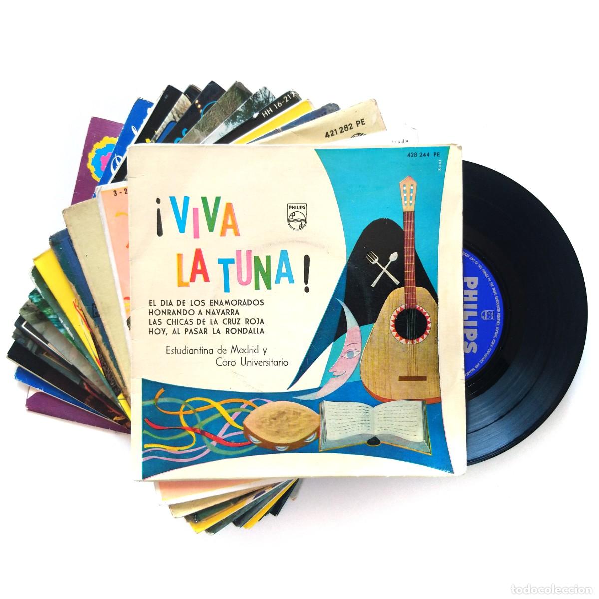 Discos de vinilo: VA TUNA Lote 13 EP Distrito Murcia Barcelona Madrid Medicina Derecho Estudiantina Guadalupe