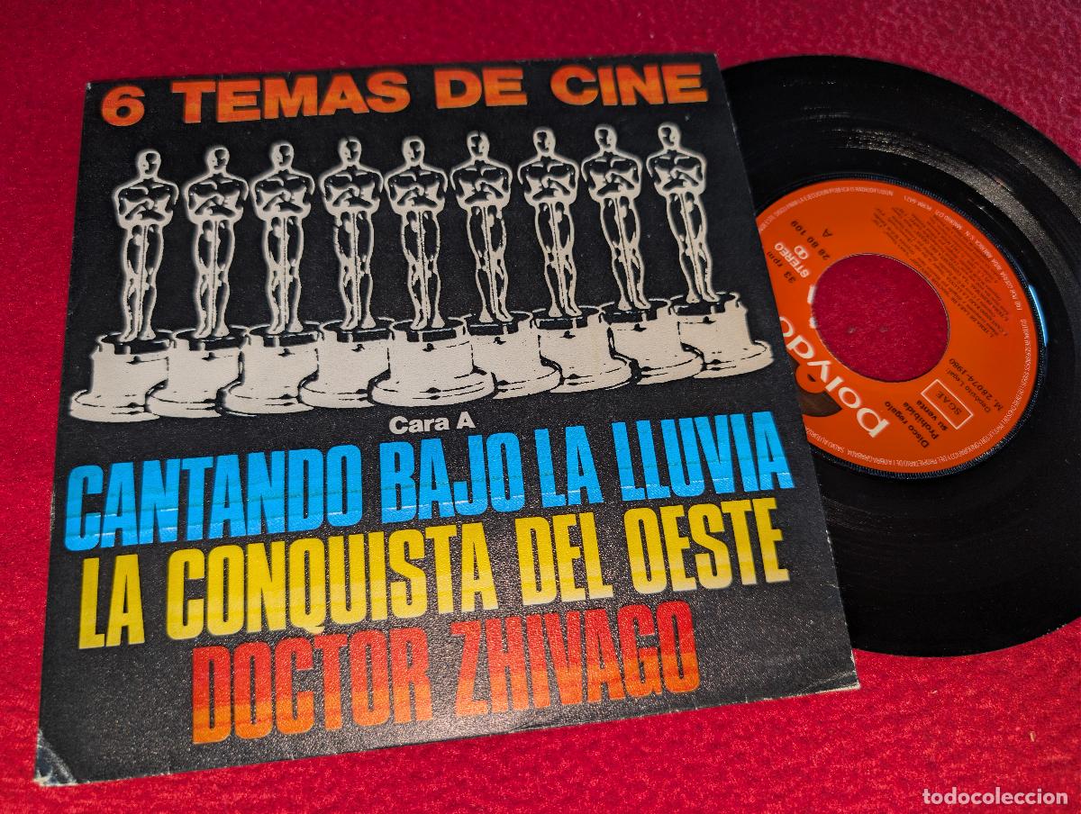 Discos de vinilo: MEDLEY BSO OST Cantando bajo lluvia+Dr.Zhivago+Oeste++ 7'' 1980 6 TEMAS CINE