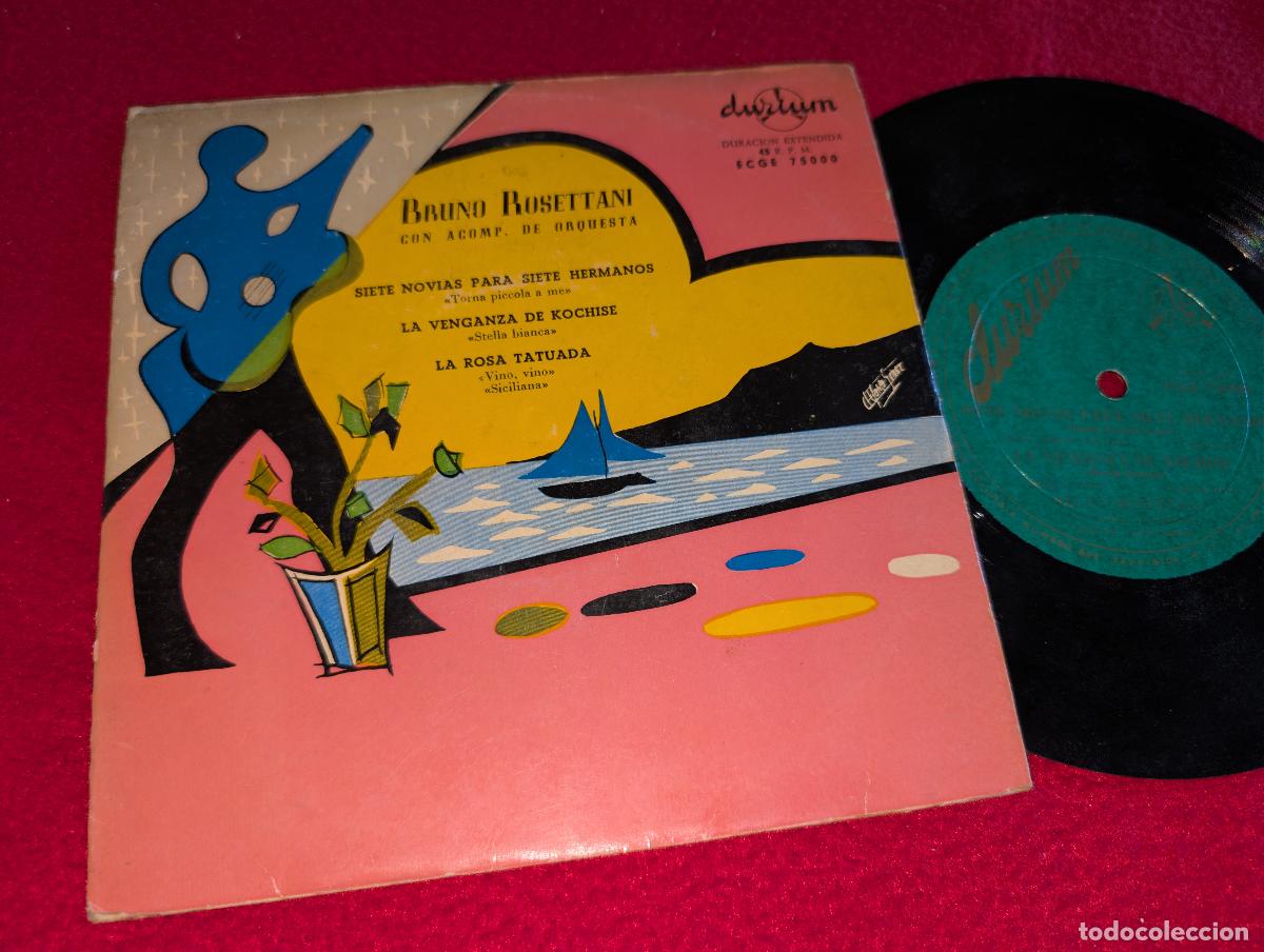 Discos de vinilo: BRUNO ROSETTANI Siete novias para siete hermanos +2 EP 7'' 195? Durium ESPA&Ntilde;A SPAIN