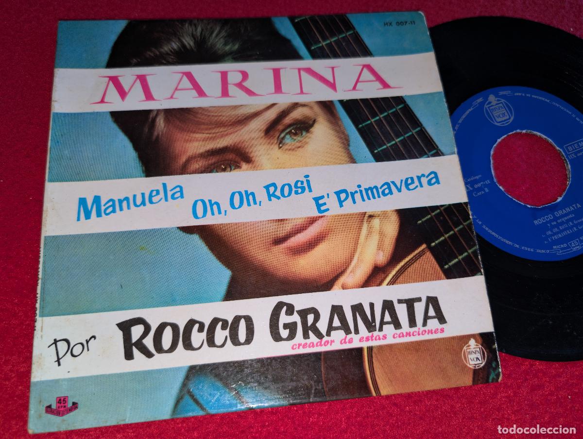 Discos de vinilo: ROCCO GRANATA Marina/Manuela/Oh oh Rosi +1 EP 7'' 1960 ESPA&Ntilde;A SPAIN