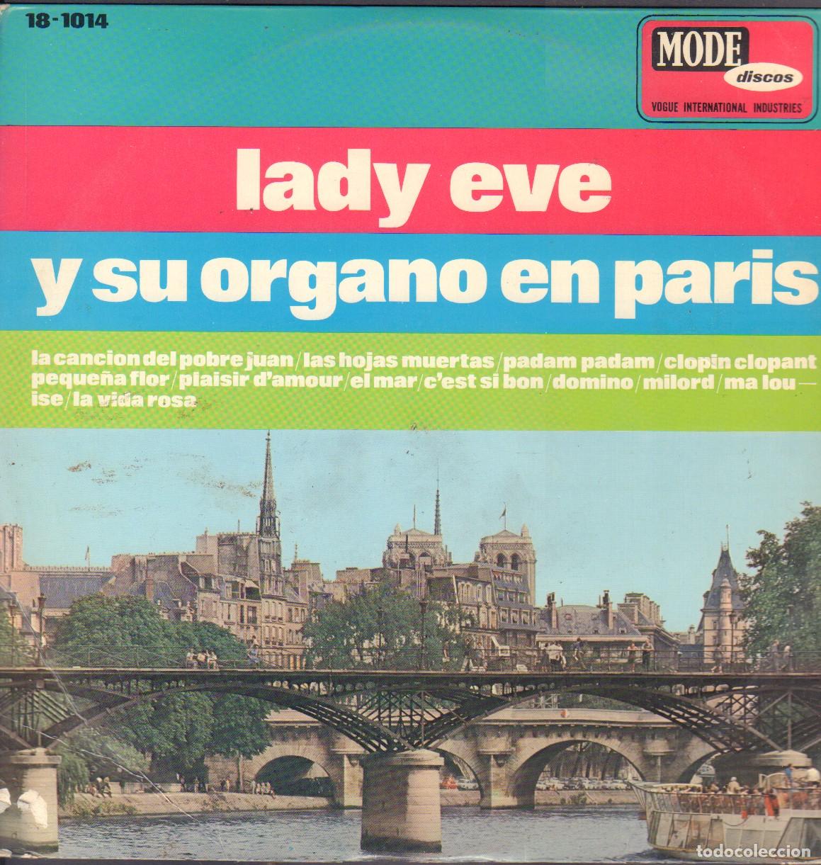 Discos de vinilo: LADY EVE (Y SU ORGANO EN PARIS) - LAS HOJAS MUERTAS, PEQUE&Ntilde;A FLOR.../ LP MODE RF-26270