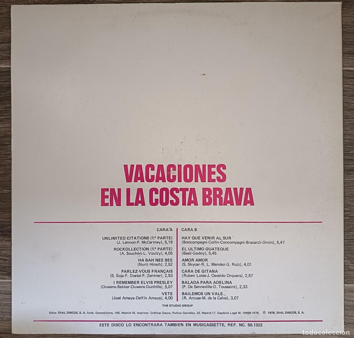 Discos de vinilo: DISCO LP VACACIONES EN LA COSTA BRAVA. DIAL DISCOS. 1978 - Foto 3
