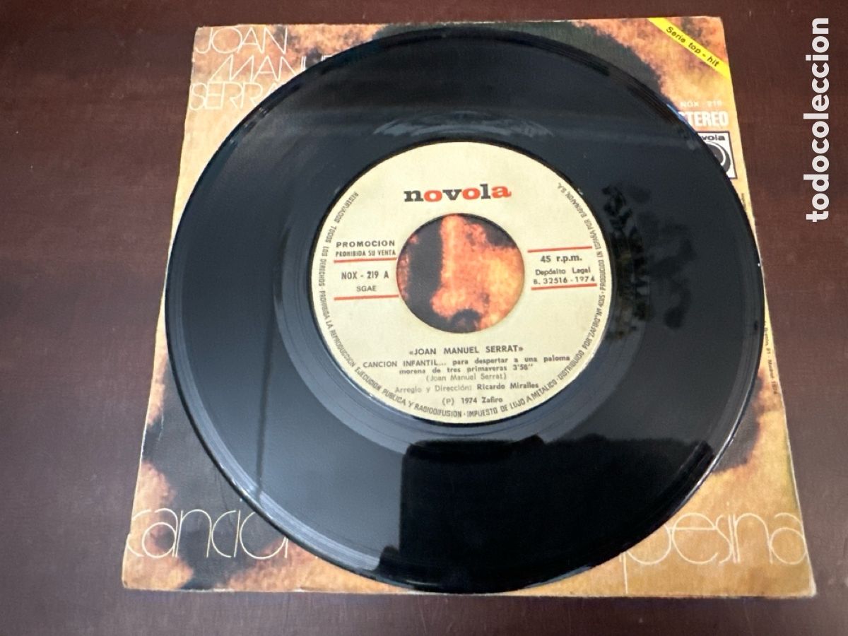 Discos de vinilo: JOAN MANUEL SERRAT - CANCION INFANTIL SINGLE 1974 - Foto 2