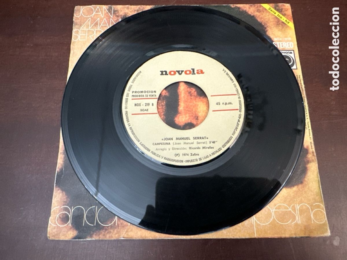 Discos de vinilo: JOAN MANUEL SERRAT - CANCION INFANTIL SINGLE 1974 - Foto 3