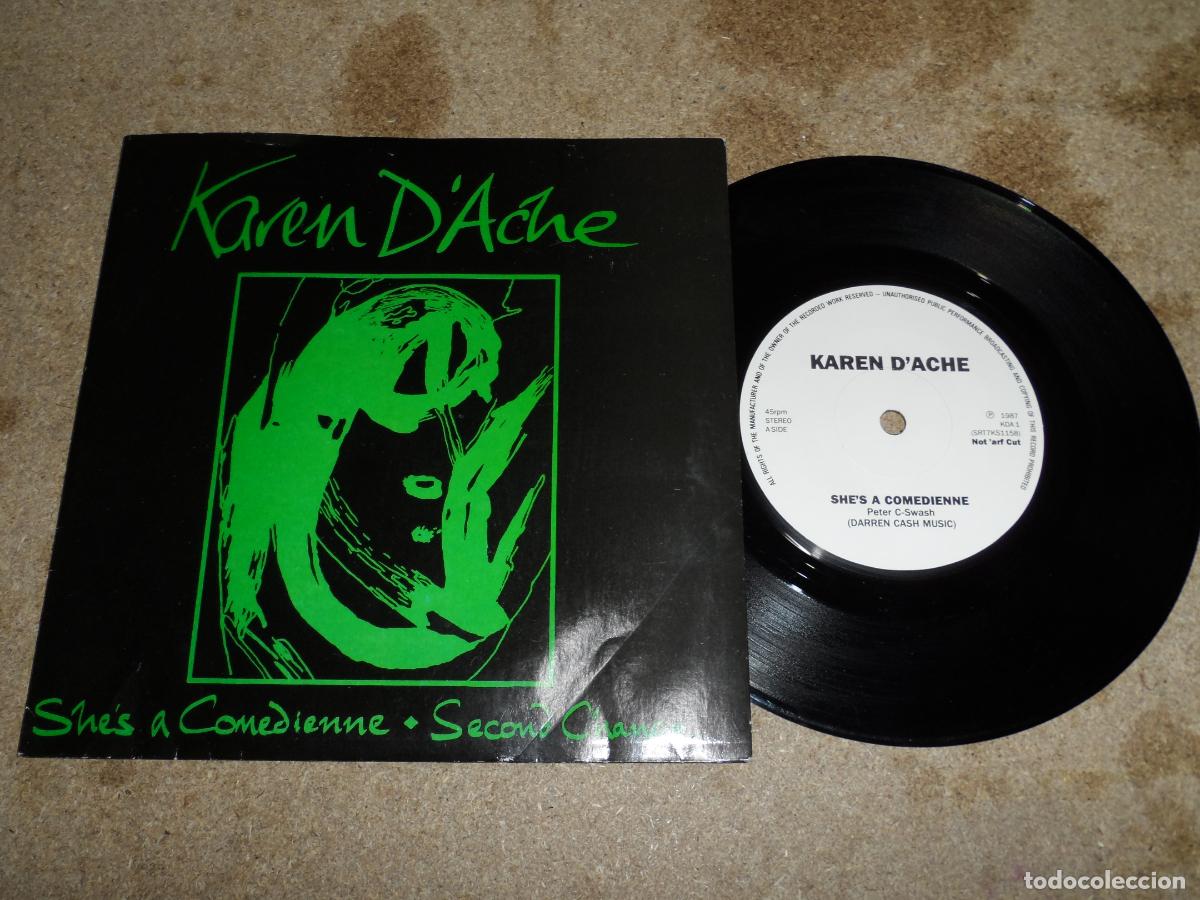 Discos de vinilo: Karen D'Ache &ndash; She's A Comedienne / Second Chance (UK 1987)
