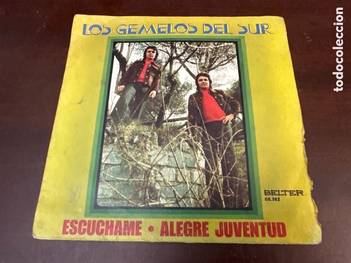Discos de vinilo: LOS GEMELOS DEL SUR Escuchame/Alegre juventud 7'' single 1974 Belter