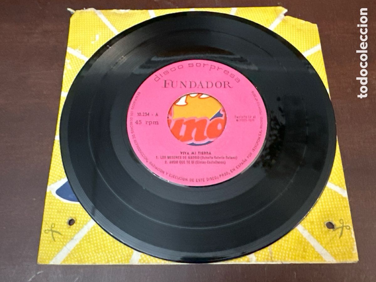 Discos de vinilo: VIVA MI TIERRA - EL COMINO / LOS CONSEJOS DE LA GENTE / LOS MESONES DE MADRID - EP1971 (FUNDADOR)