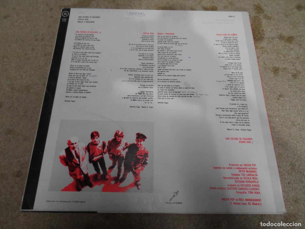 Discos de vinilo: NACHA POP - UNA DECIMA DE SEGUNDO (SPAIN 1984) - Foto 2