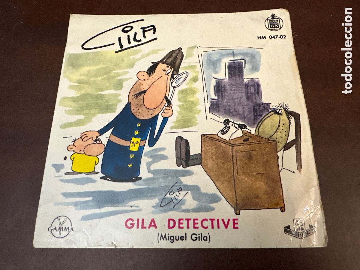 Discos de vinilo: HUMOR GILA-GILA DETECTIVE + GILA Y SU FAMILIA SINGLE 1959