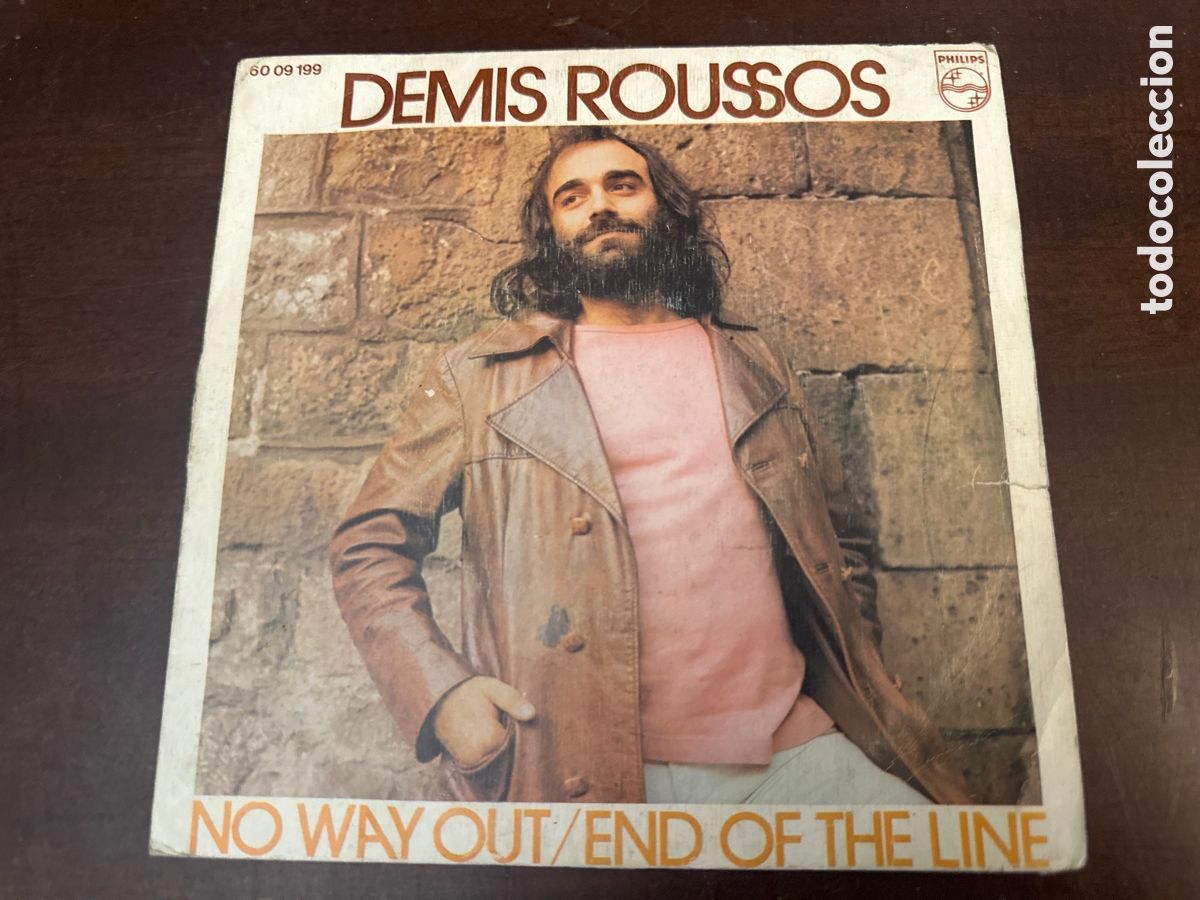 Discos de vinilo: DEMIS ROUSSOS / NO WAY OUT / END OF THE LINE (SINGLE 1972)