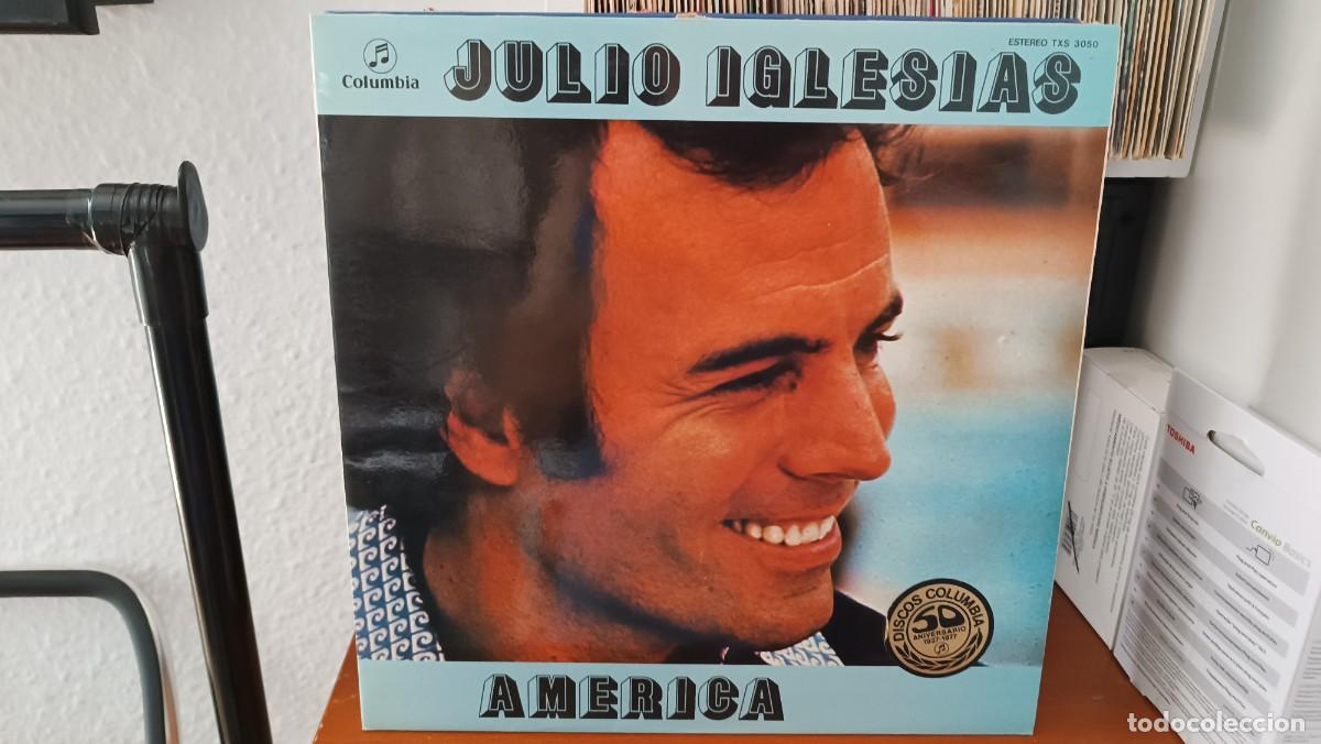 Discos de vinilo: D) Julio Iglesias &rdquo;Am&eacute;rica&rdquo; Lp a&ntilde;o 1976 - LEER DESCRIPCION - portada doble