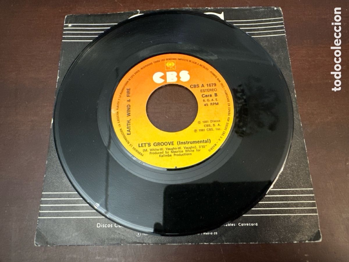 Discos de vinilo: EARTH WIND & FIRE - LETS GROOVE - SINGLE - 1981 - Foto 4