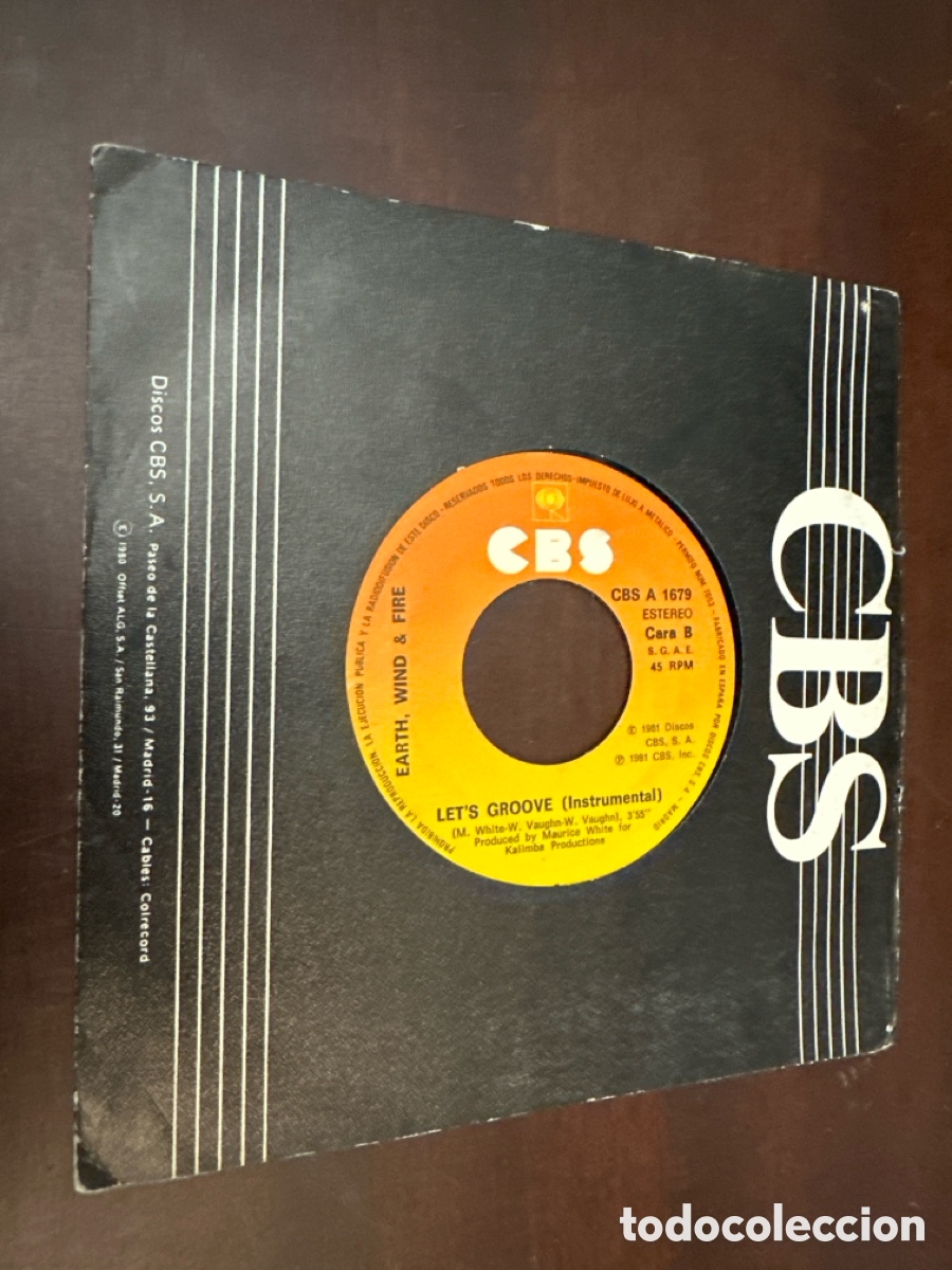 Discos de vinilo: EARTH WIND & FIRE - LETS GROOVE - SINGLE - 1981 - Foto 5
