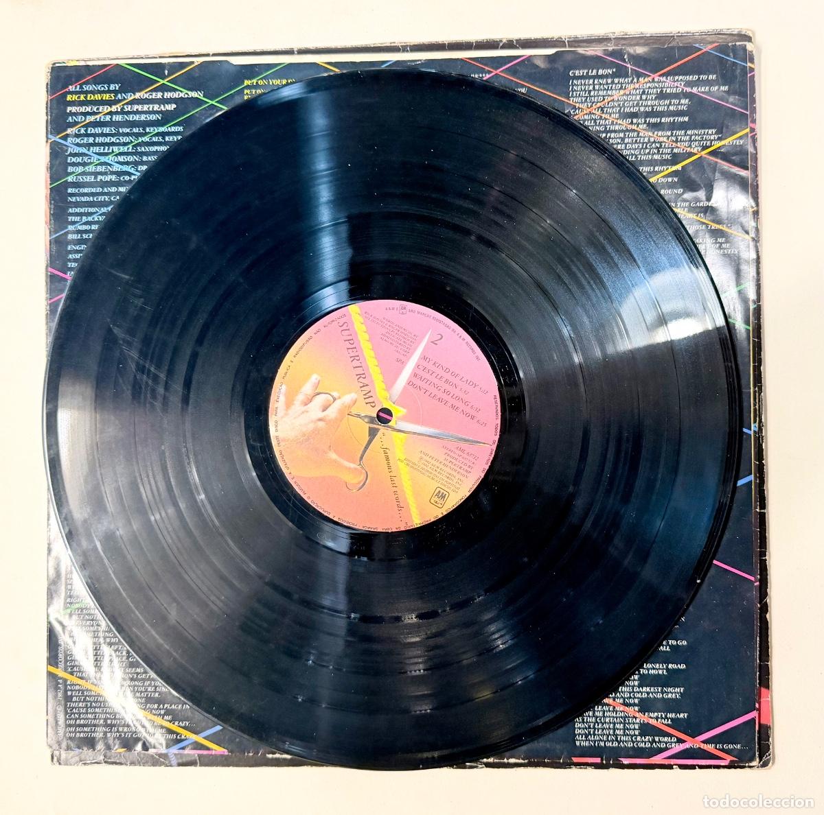 Discos de vinilo: Supertramp - famoust last words - Foto 3