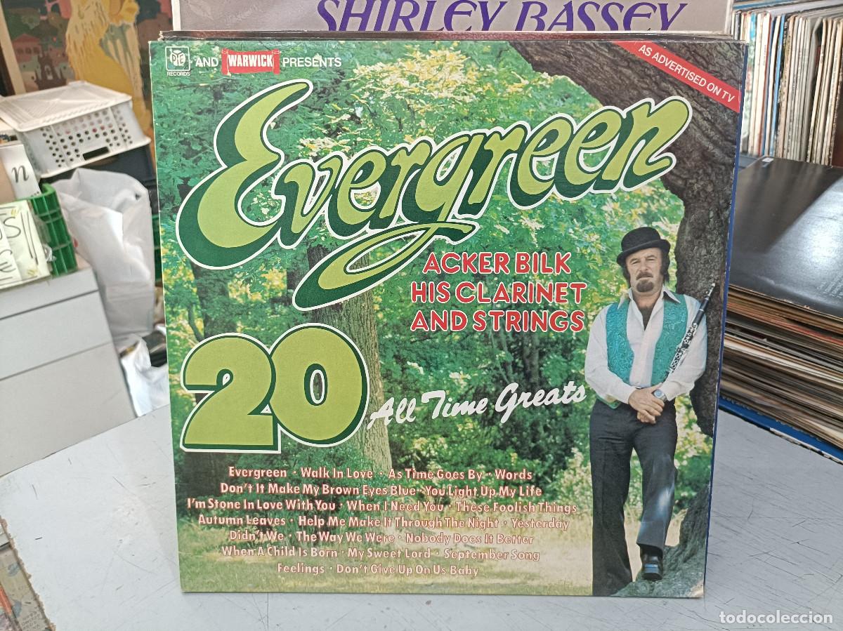 Discos de vinilo: Acker Bilk His Clarinet And Strings - Evergreen 20 All Time Greats - LP. Pye Records 1978