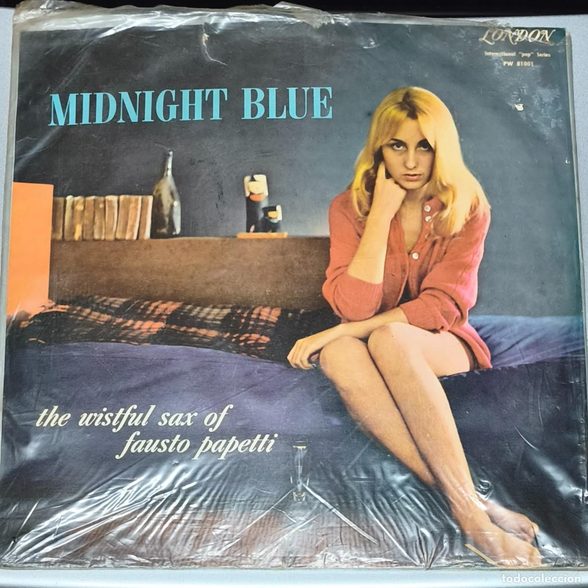 Discos de vinilo: Disco LP Midnight Blue. The wistfull sax of Fausto Papetti
