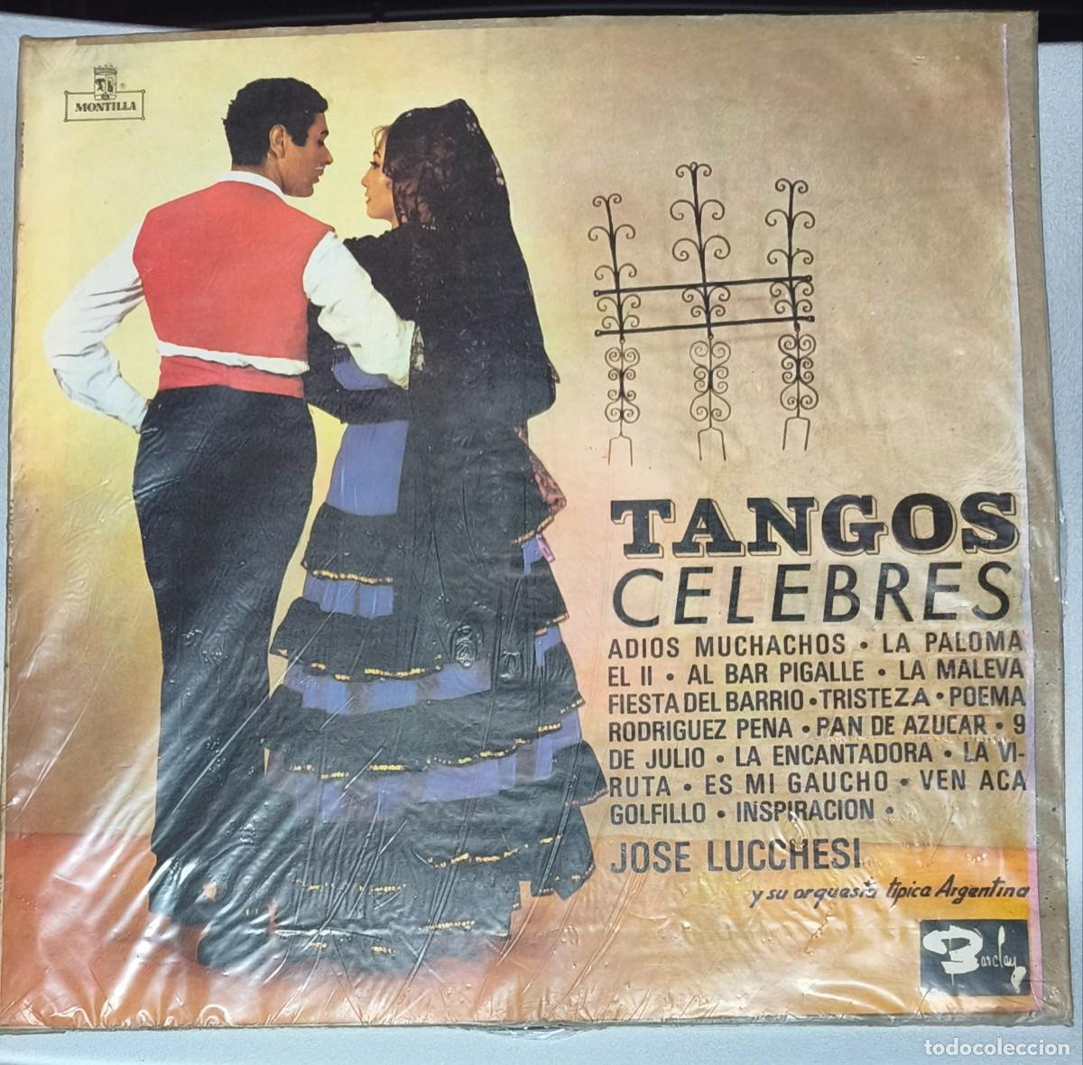 Discos de vinilo: Disco LP Tangos Celebres. Jose Lucchesi y su orquesta tipica argentina.