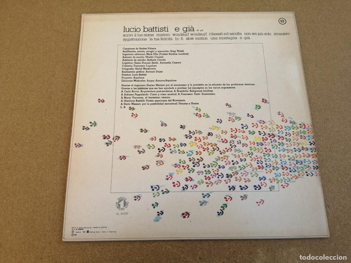 Discos de vinilo: DISCO LP. LUCIO BATTISTI (E GIA...) - Foto 2
