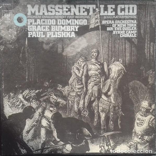 Discos de vinilo: Massenet - Placido Domingo, Grace Bumbry- Le Cid - 3 x LP BOX