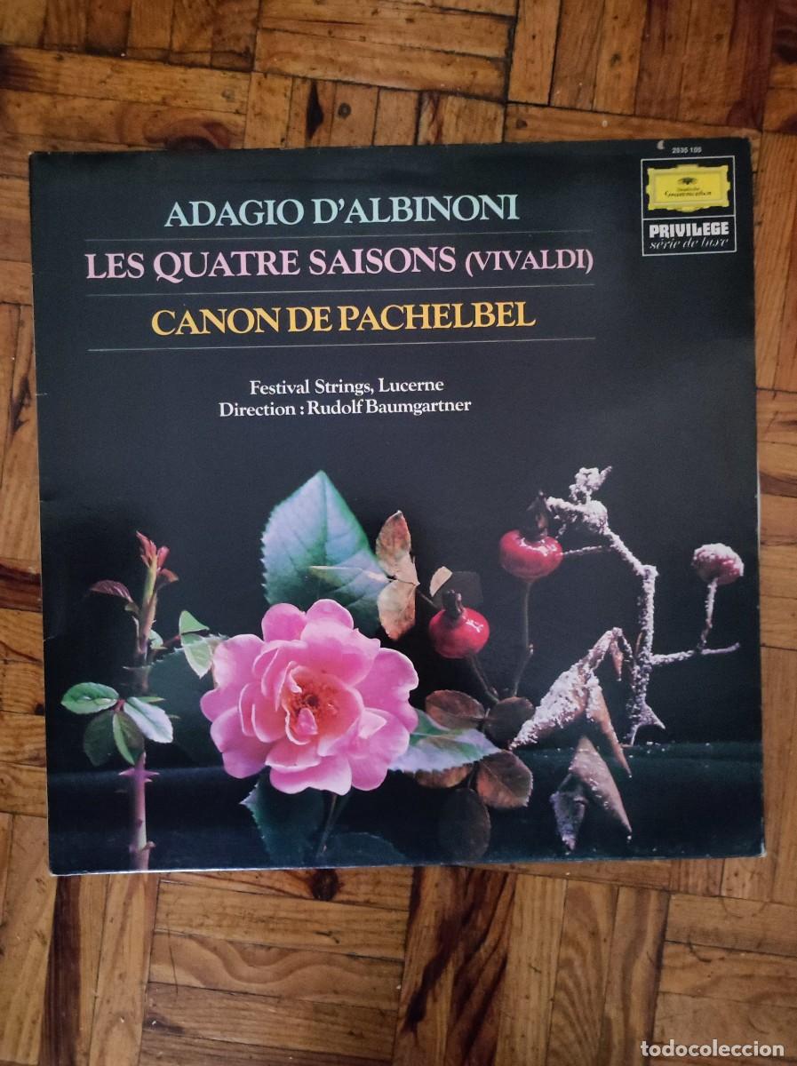 Discos de vinilo: Albinoni / Vivaldi / Pachelbel - Adagio / Les Quatre Saisons (LP) - Edici&oacute;n francesa - A&ntilde;o: 1980