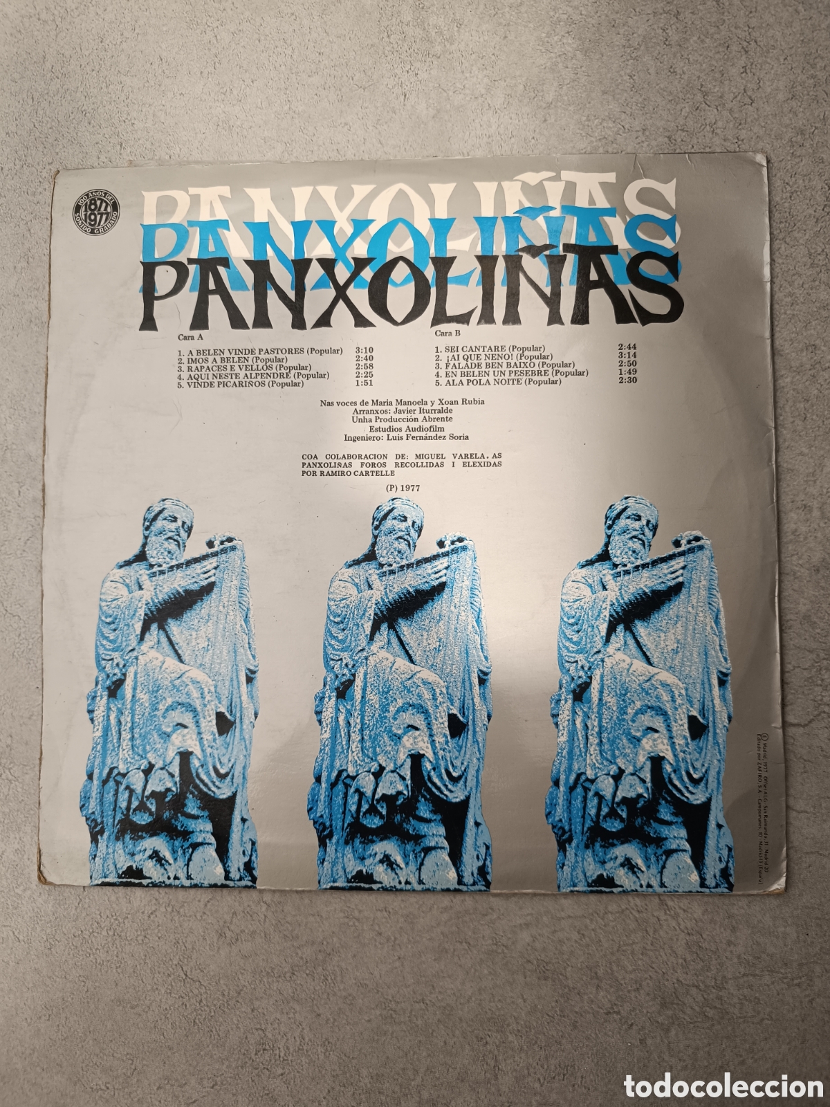 Discos de vinilo: Vinilo &rdquo;Panxoli&ntilde;as&rdquo; nas voces de Mar&iacute;a Manoela y Xoan Rubia