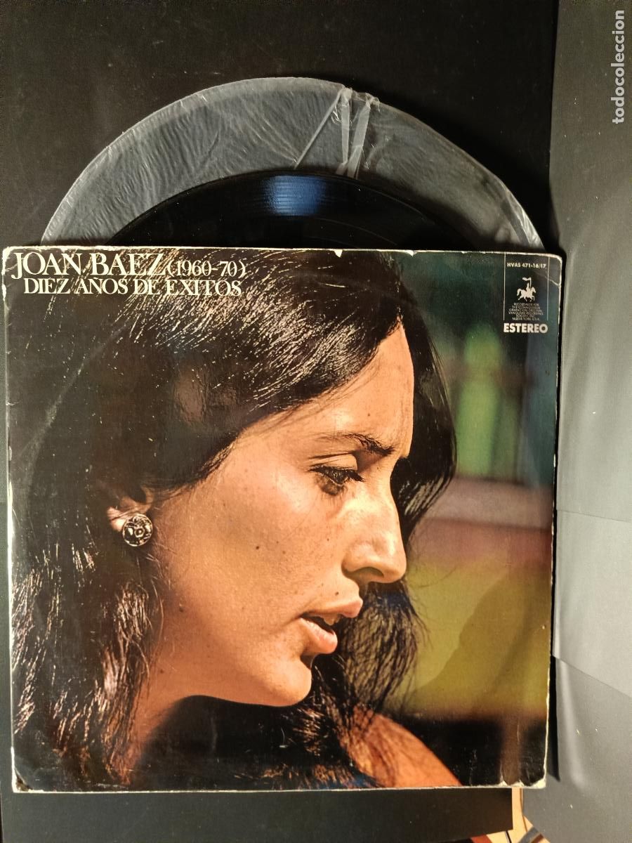 Discos de vinilo: JOAN BAEZ ( 1960 - 1970 ) DIEZ A&Ntilde;OS DE GRANDES EXITOS - DOBLE LP PEPETO