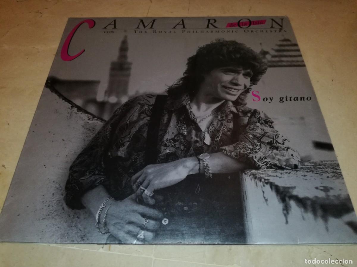 Discos de vinilo: CAMARON DE LA ISLA CON THE ROYAL PHILHARMONIC ORCHESTRA-SOY GITANO-CONTIENE ENCARTE-ORIGINAL 1989