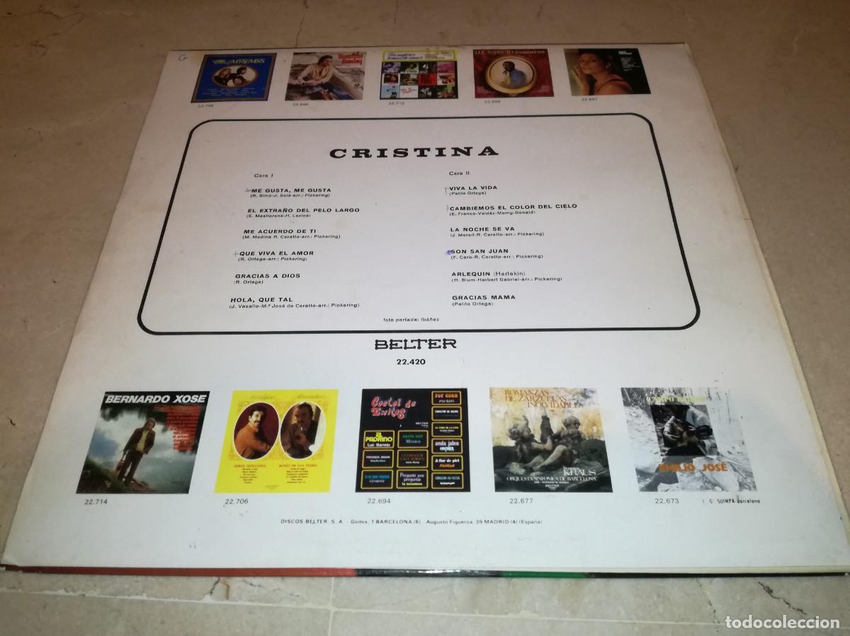 Discos de vinilo: CRISTINA-ORIGINAL 1970 BELTER - Foto 2