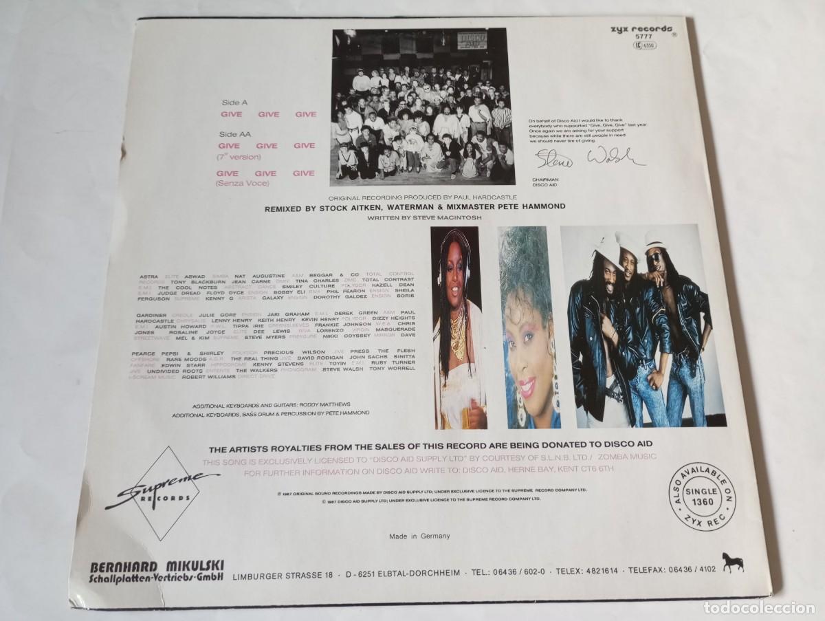 Discos de vinilo: Dance Aid &ndash; Give Give Give - 1987 - Foto 2