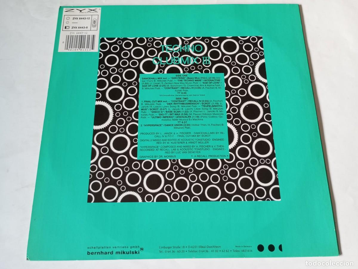 Discos de vinilo: Various &ndash; Techno Clubmix III - 1990 - Foto 2