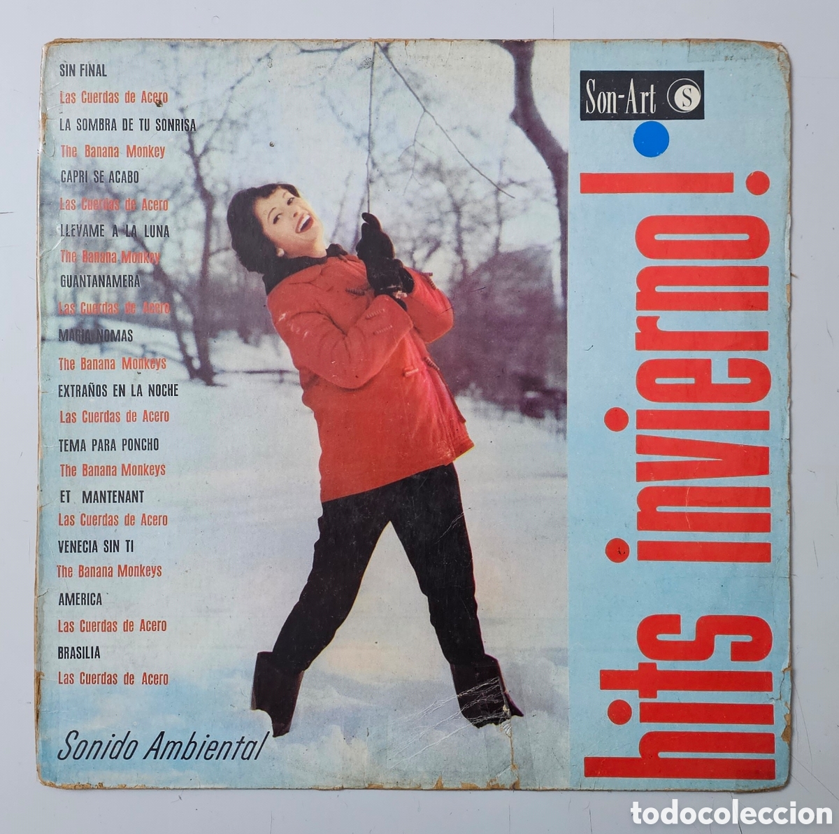 Discos de vinilo: LP THE BANANA MONKEYS & LAS CUERDAS DE ACERO - Hits Invierno (Mexico - Son-Art - 1966) LATIN POP