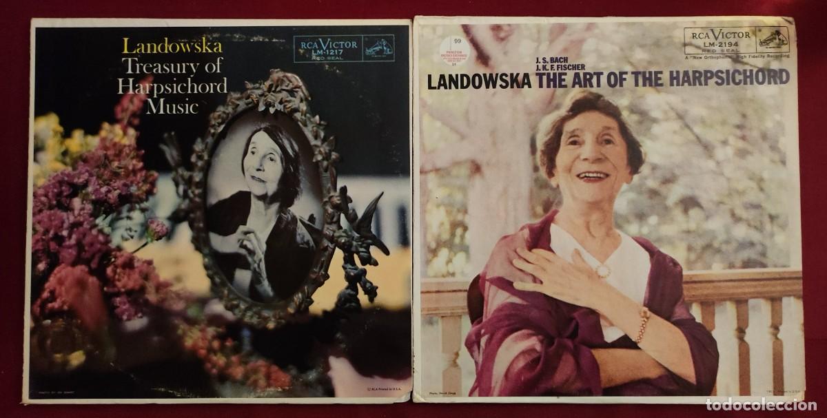 Discos de vinilo: Lote de 2 Vinilos de Wanda Landowska (LPs) - Ediciones estadounidenses - A&ntilde;o de edici&oacute;n: 1957