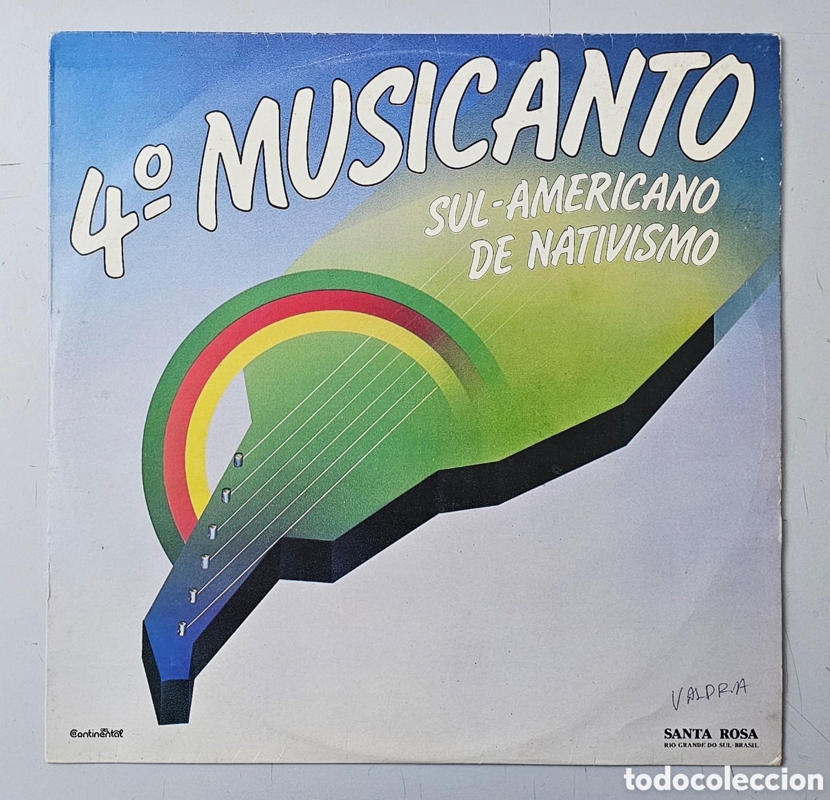 Discos de vinilo: LP V/A 4&deg; MUSICANTO SUL-AMERICANO DE NATIVISMO (Brasil - Gel Continental - 1986) Folk Psych Rock