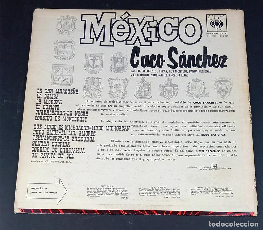 Discos de vinilo: M&eacute;xico: Cuco S&aacute;nchez. DCA 311 - Foto 2