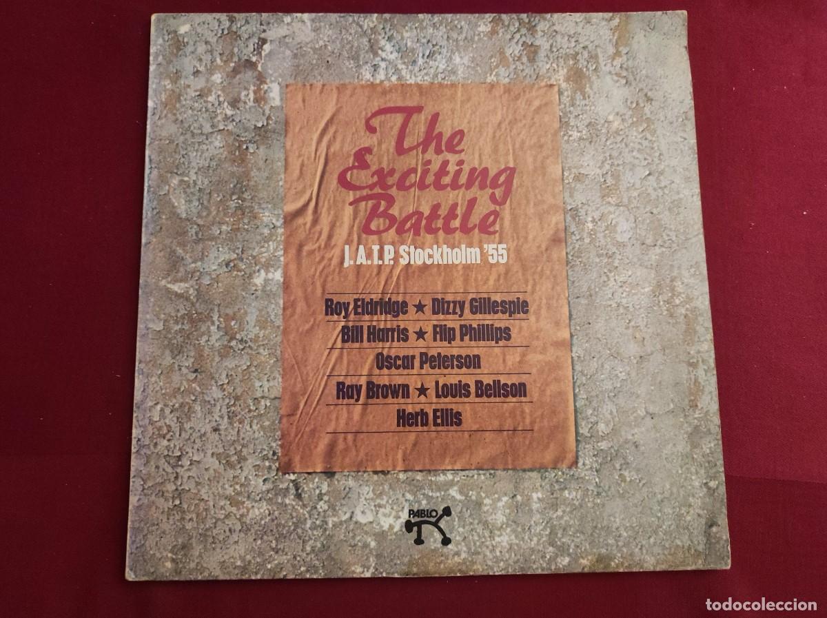 Discos de vinilo: V.A. - The Exciting Battle J.A.T.P. Stockholm '55 (LP) - Edici&oacute;n francesa - A&ntilde;o: 1974