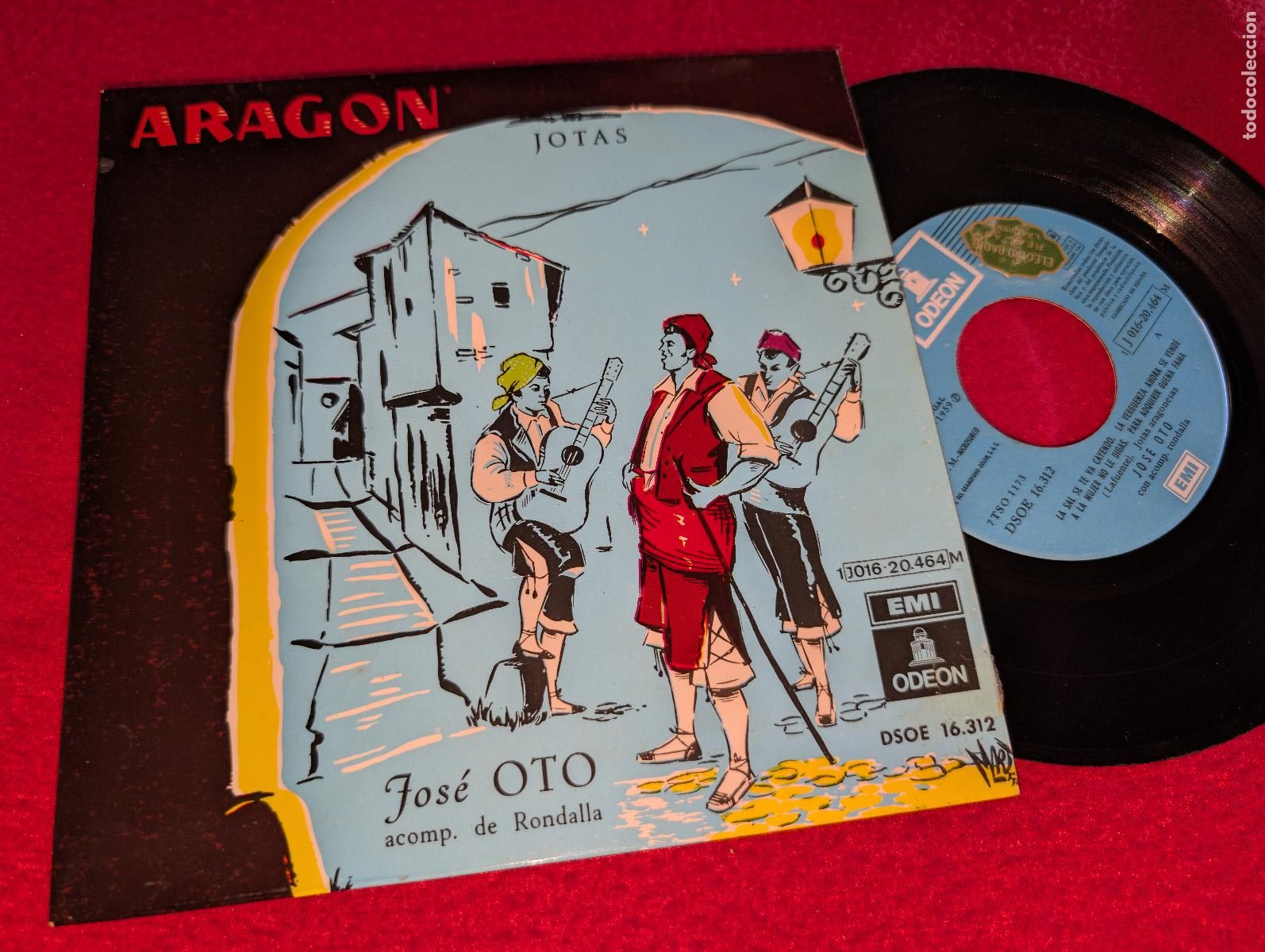 Discos de vinilo: JOSE OTO & RONDALLA Aragon Jotas. La sal se te va cayendo ++ EP 7'' EMI Odeon ZARAGOZA