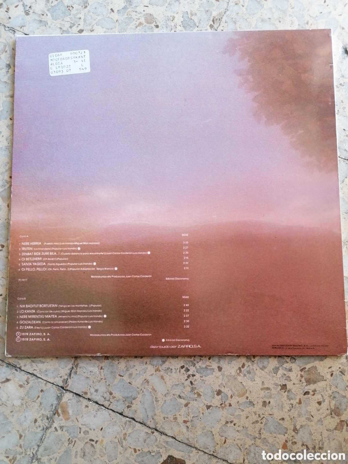 Discos de vinilo: LP MOCEDADES KANTALDIA 1983 SPAIN - Foto 2