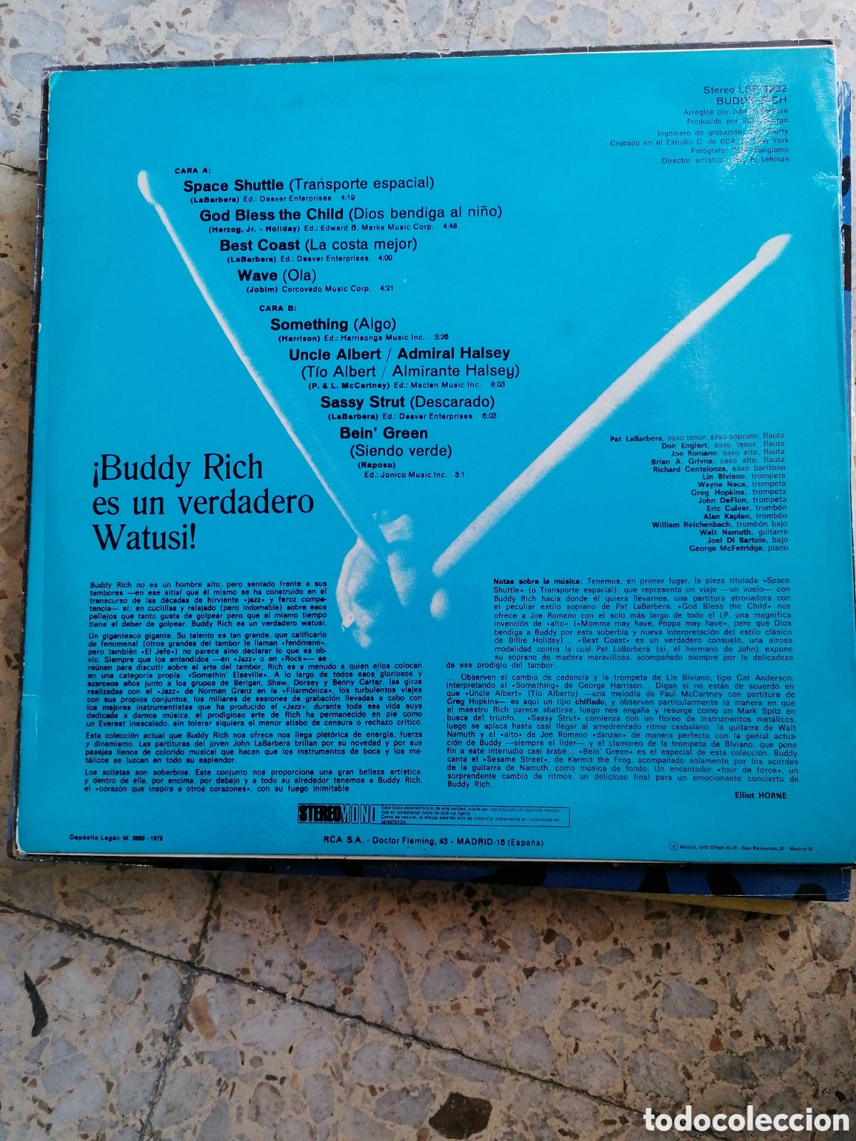 Discos de vinilo: LP BUDDY RICH 1973 SPAIN - Foto 2
