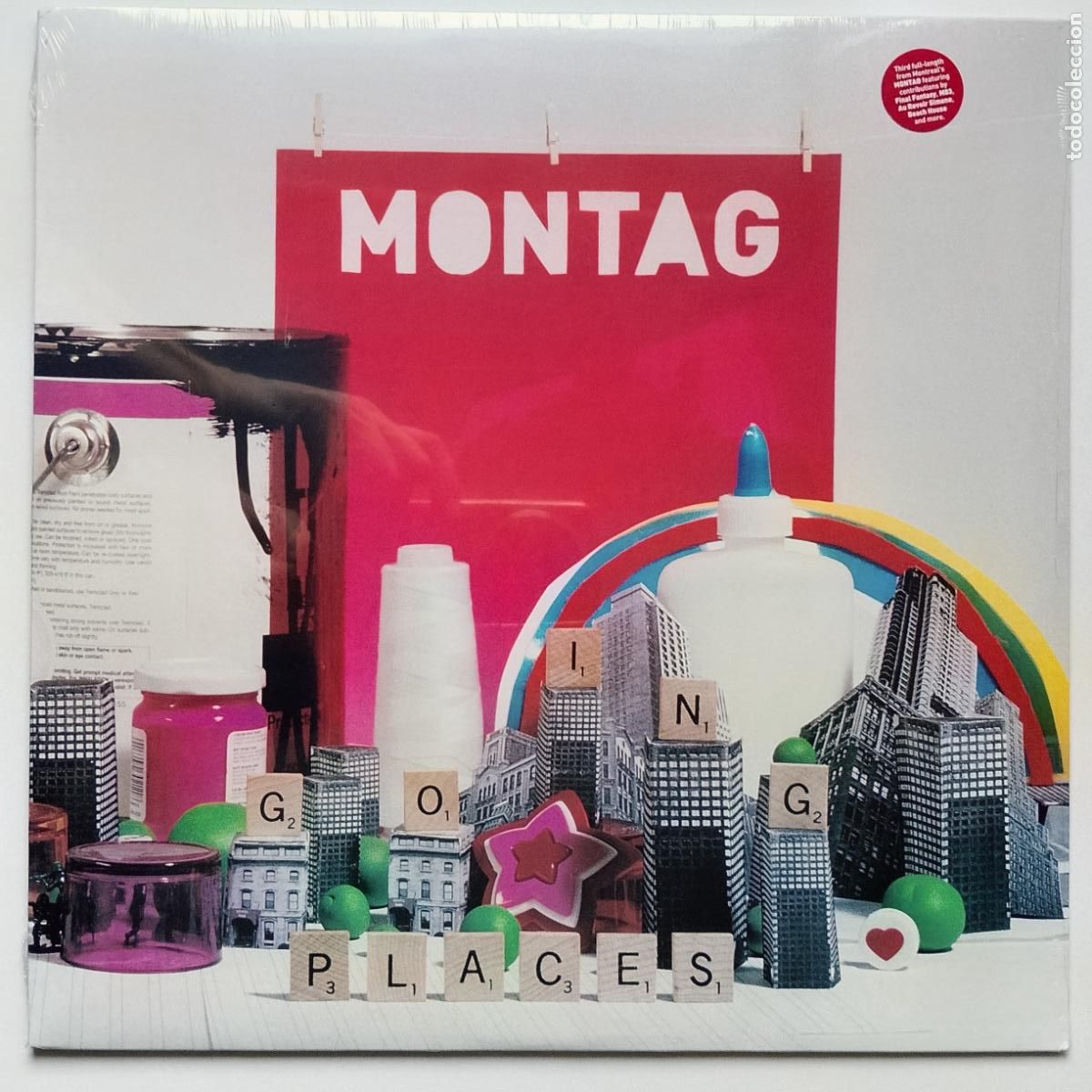 Discos de vinilo: Montag-Going Places (LP Carpark 2007) rock electronica Canada, Postal Service, Hot Chip, M83...