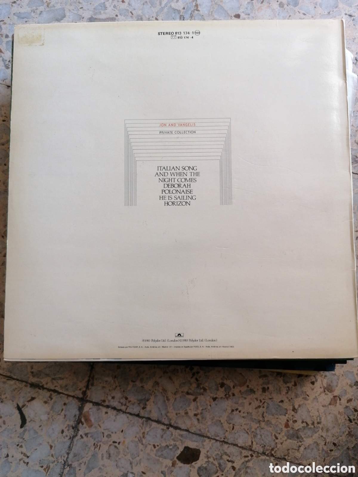 Discos de vinilo: LP JON AND VANGELIS PRIVATE COLLECTION 1983 SPAIN INSERT - Foto 2
