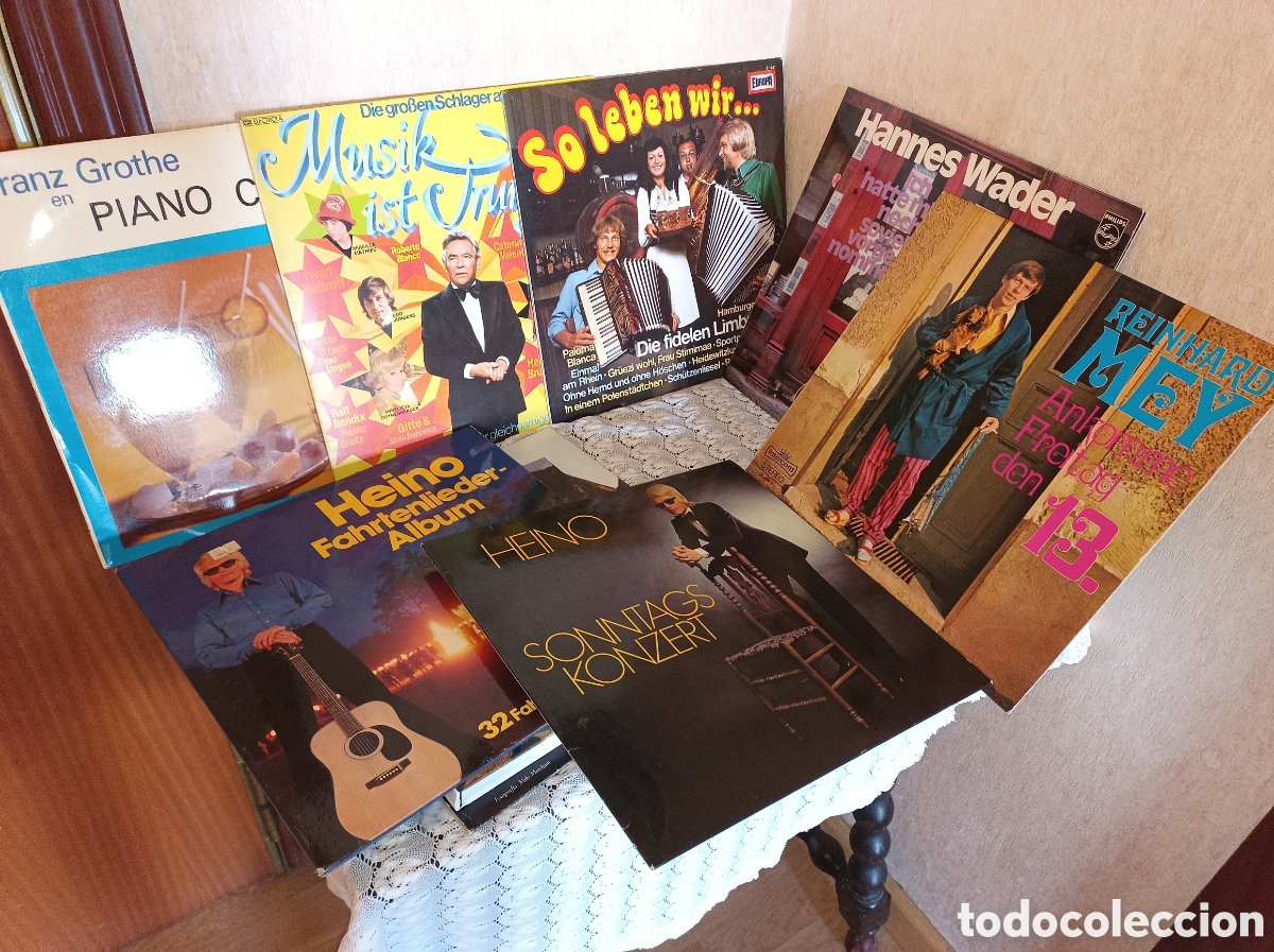Discos de vinilo: 7 discos LP de m&uacute;sica en alem&aacute;n