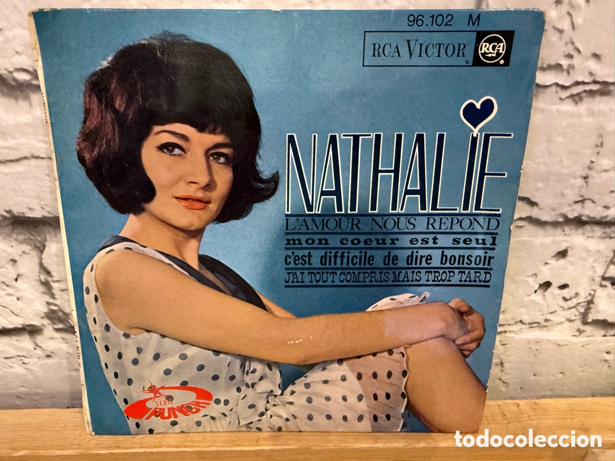 Discos de vinilo: Nathalie - Mon C&oelig;ur Est Seul = I Cry Alone. Ep vinilo 1965.