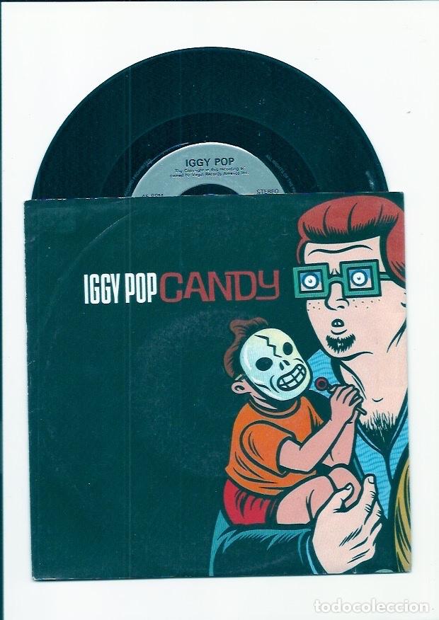 Discos de vinilo: IGGY POP. Candy. (viilo single + hoja de promocion 1990)