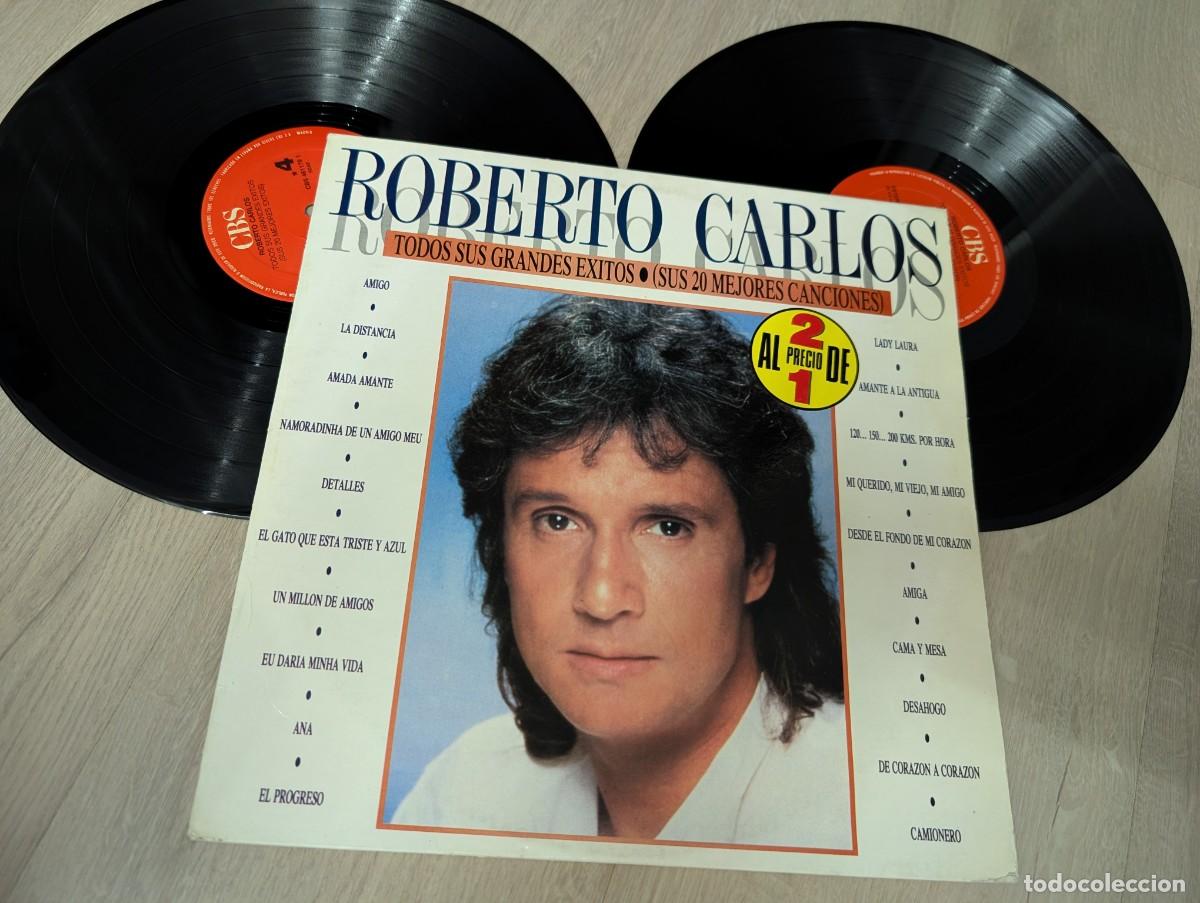 Dischi in vinile: ROBERTO CARLOS - TODOS SUS GRANDES EXITOS ( SUS 20 MEJORES CANCIONES)..2 LP&acute;S - 1988 ORIGINAL CBS