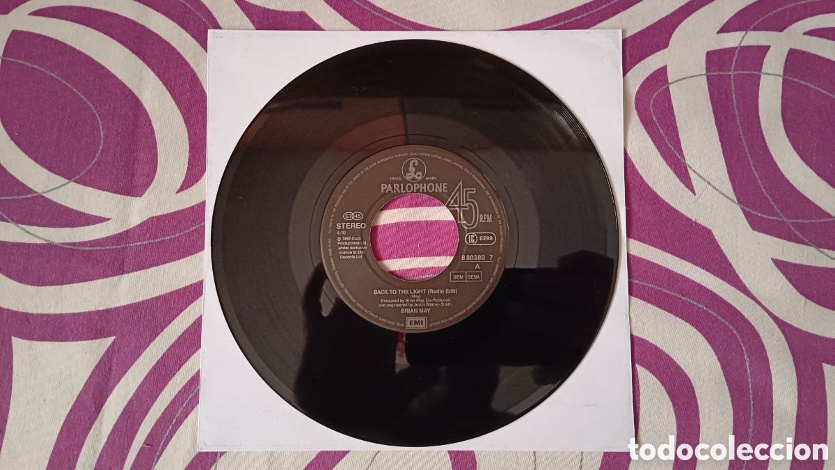 Discos de vinilo: Brian May &ndash; Back To The Light 7&rdquo; FIRMADO - Foto 3