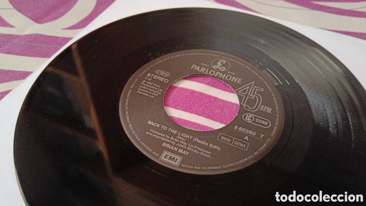 Discos de vinilo: Brian May &ndash; Back To The Light 7&rdquo; FIRMADO - Foto 4