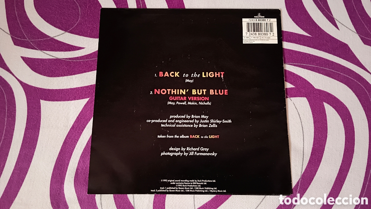 Discos de vinilo: Brian May &ndash; Back To The Light 7&rdquo; FIRMADO - Foto 6