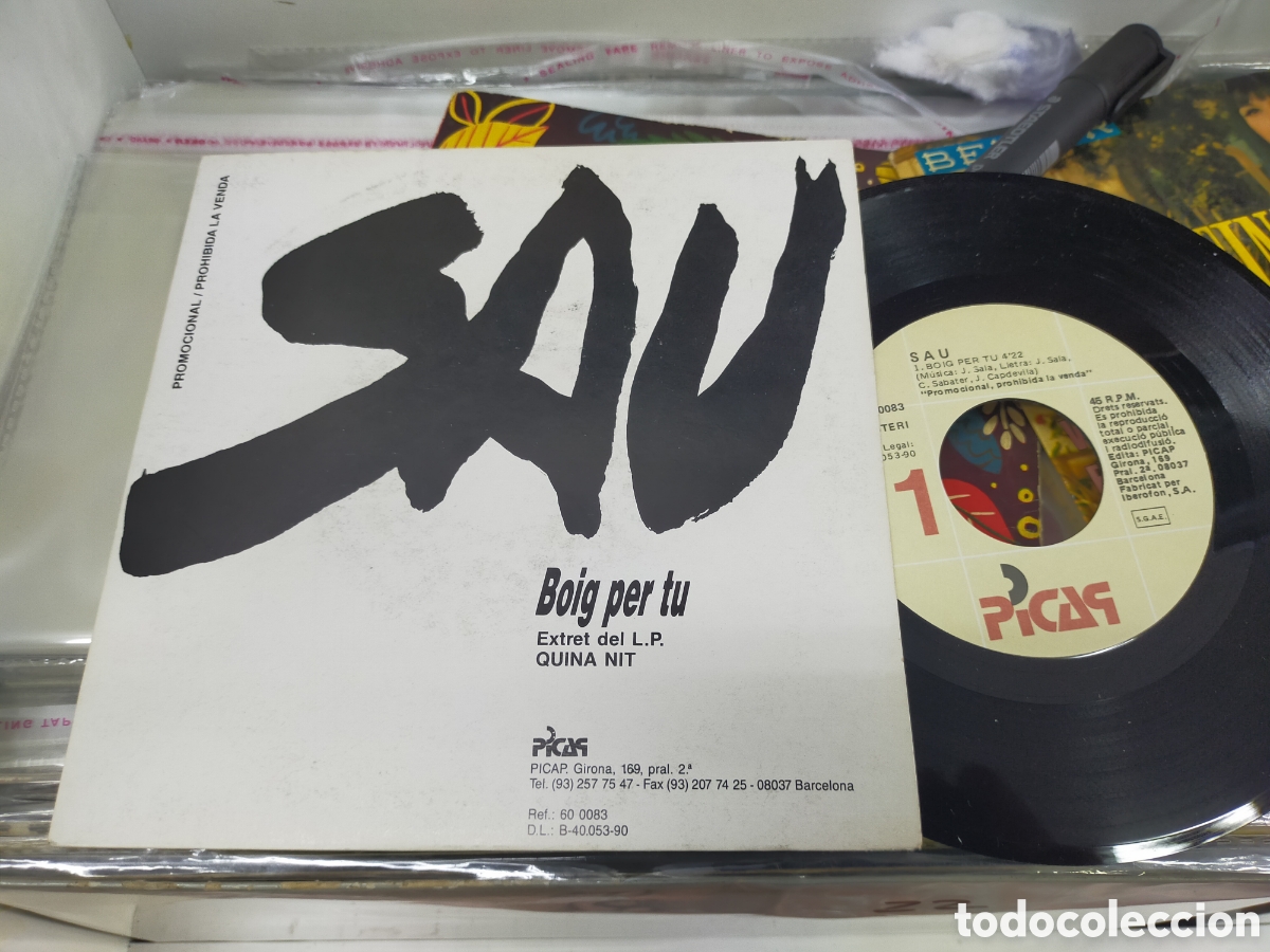 Discos de vinilo: Sau single promocional por una sola cara boig per tu 1990