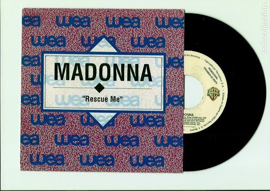 Vinyl records: MADONNA. Rescue me. (vinilo single 1991)